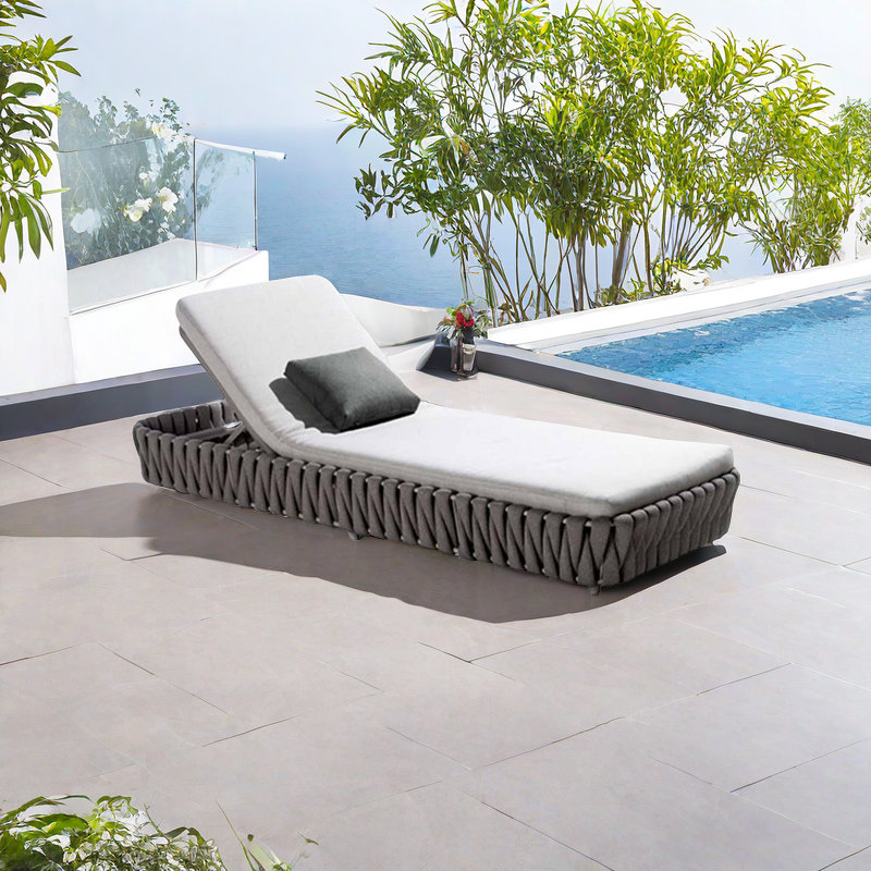 Elegance Furnishings Resort Style Outdoor Lounger Outdoor Fabric Chaise Lounge Wayfair